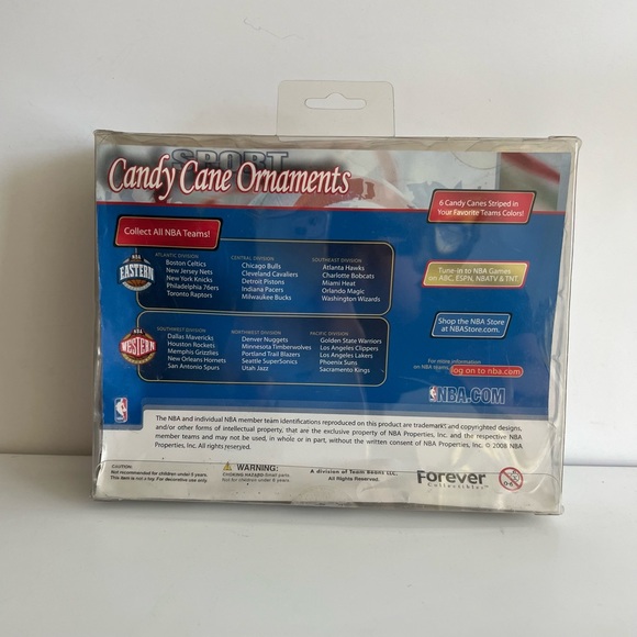 Vintage NBA 2008 Phoenix Suns Set of 6 Plastic Candy Canes Christmas Ornaments - Picture 5 of 6